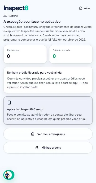 Execução no celular: a OS como o técnico vê