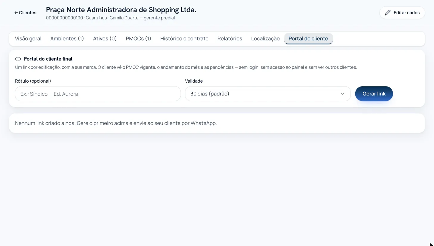 Portal do cliente final por edificação